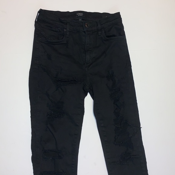 Agolde “Sophie” Black Distressed Skinnies - Women’s Size 27 - Picture 3 of 10